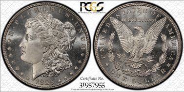 1885 $1 MS67PL