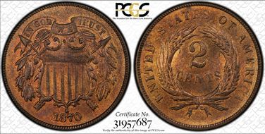 1870 2C MS65+ RB