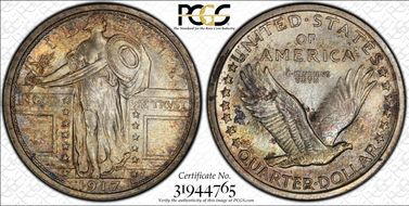 1917 25C Type 1 MS64FH