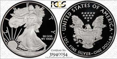 2011-W $1 Silver Eagle 25th Anniversary Set PR69DCAM