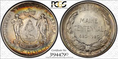 1920 50C Maine MS64