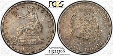 1878-S T$1 Trade XF45