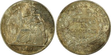 1907-A Piastre Lec-290 AU55