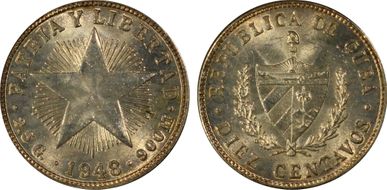 1948 10C KM-A12  Ag MS63