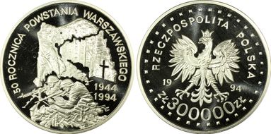1994 MW 300K Zl Warsaw Uprising PR68DCAM