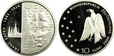 2008-G € 10 Franz Kafka KM-271 PR68DCAM