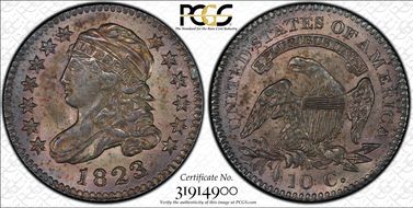 1823/2 10C JR-1 Small Es MS65