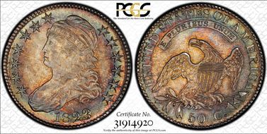 1823 50C O-101, Broken 3 MS65+