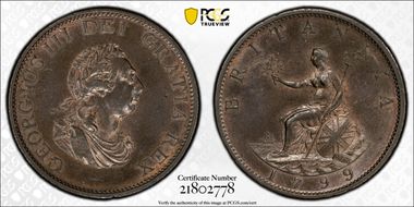 1799 1/2D S-3778 MS64BN