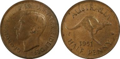 1951(p) 1/2D KM-42  w/ Dot MS64BN