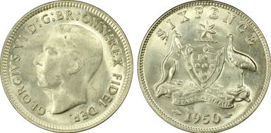 1950(m) 6D KM-45 Ag MS63