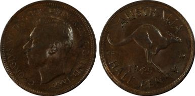 1945(p) 1/2D No Dot MS62BN