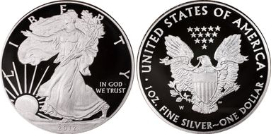2012-W $1 Silver Eagle PR70DCAM
