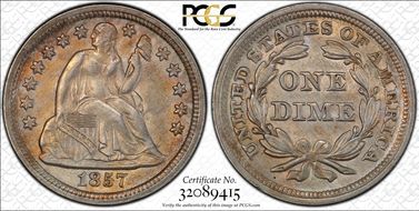 1857 10C F-109a MS62