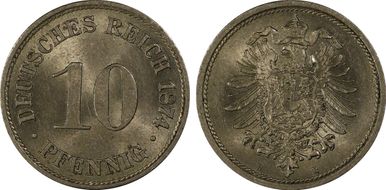 1874-B 10 Pfg J-4 MS62
