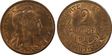 1916 2C Gad-107 MS64RB
