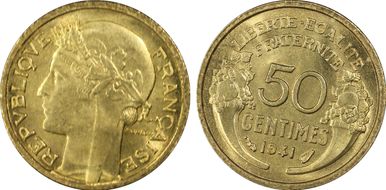 1941 50C Gad-423a F-192 Br-Al MS66