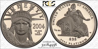2004-W $25 Statue of Liberty PR70DCAM