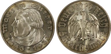 1933-A 5 Mk Luther J-353 MS66