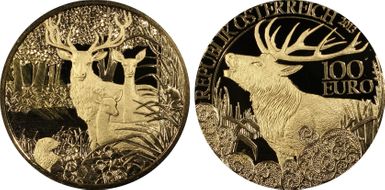 2013 € 100 Red Deer PR67DCAM