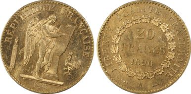 1890-A 20 Fr Gad-1063 F-533 MS63