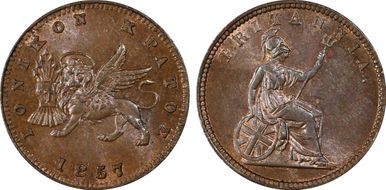 1857 Lepton KM-34 MS62BN
