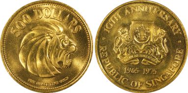 1975 $500 10th Anniversary MS65