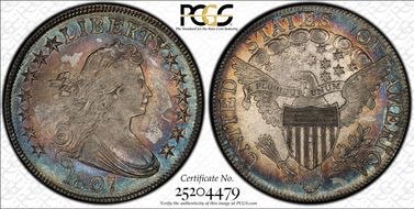 1807 50C Draped Bust AU58