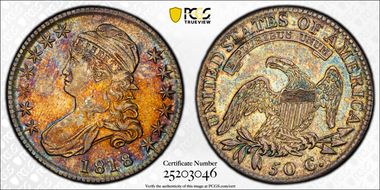 1818 50C AU55+