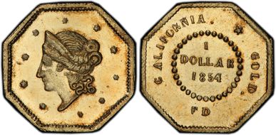 1854 G$1 BG-510 MS65