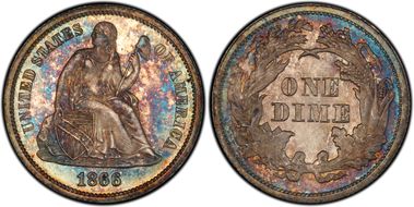 1866 10C MS66