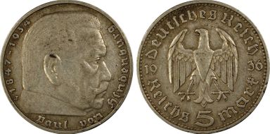 1936-J 5 Mk No Swastika J-360 XF40