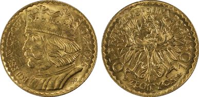 1925(w) 10 Zl KM-32  Au MS63