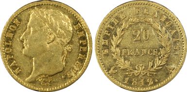 1812-A 20 Fr Gad-1025 AU53