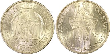 1929-E 3 Mk Meissen J-338 MS63