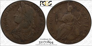 1787 CT 1/2P Draped Bust Left XF45BN
