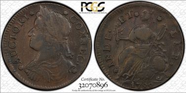 1788 CT 1/2P Draped Bust Left XF40BN