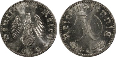 1943-A 50 Pfg J-372 MS65