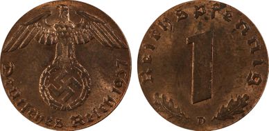 1937-D Pfg J-361 MS64RB