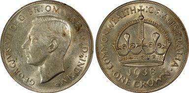 1938 Crown KM-34  Ag AU58