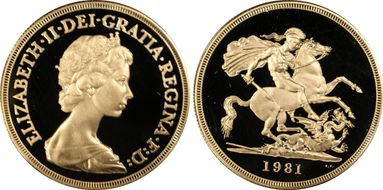 1981 £5 S-SE1 St. George PR69DCAM