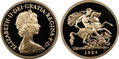 1984 £5 S-SE1 St. George PR69DCAM