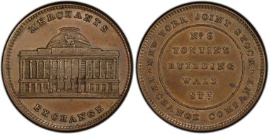 1837 AE Token HT-294, Merchants Exchange AU58+ BN
