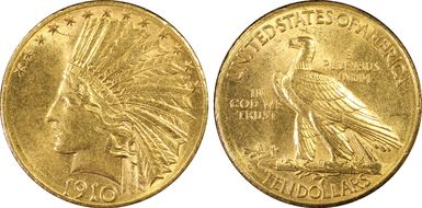 1910-D $10 MS61