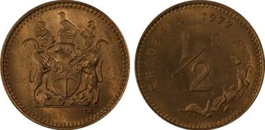 1977 1/2C KM-9 MS65RB