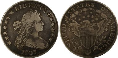 1803 $1 Small 3 VF25