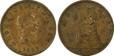 1807 1/2D S-3781 AU55BN