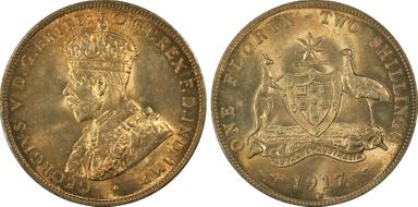 1917-M Florin KM-27  Ag MS65