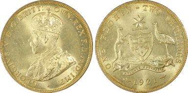 1921(m) Florin KM-27  Ag MS66