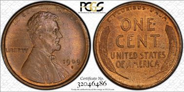 1909-S 1C Lincoln MS65BN